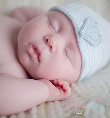 Crochet Baby Spring Hat Newborn Beanie With Heart For Girls Cotton Knit Infant Striped Caps Toddler Accessories | Детская одежда и