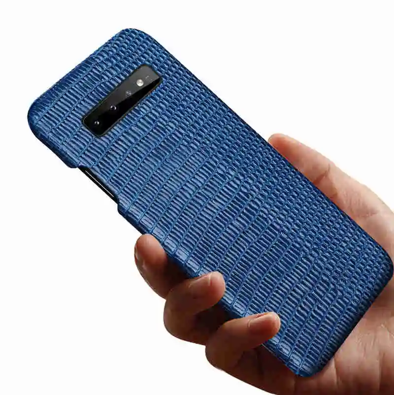 Чехол-накладка из натуральной кожи для samsung Galaxy S10 Plus, роскошный чехол с рисунком ящерицы, чехол для телефона, чехол для samsung S10 S10Plus