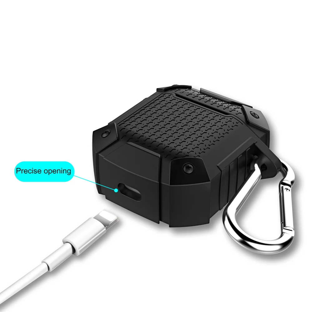 Для AirPods зарядный чехол водонепроницаемый защитный Ударопрочный силиконовый