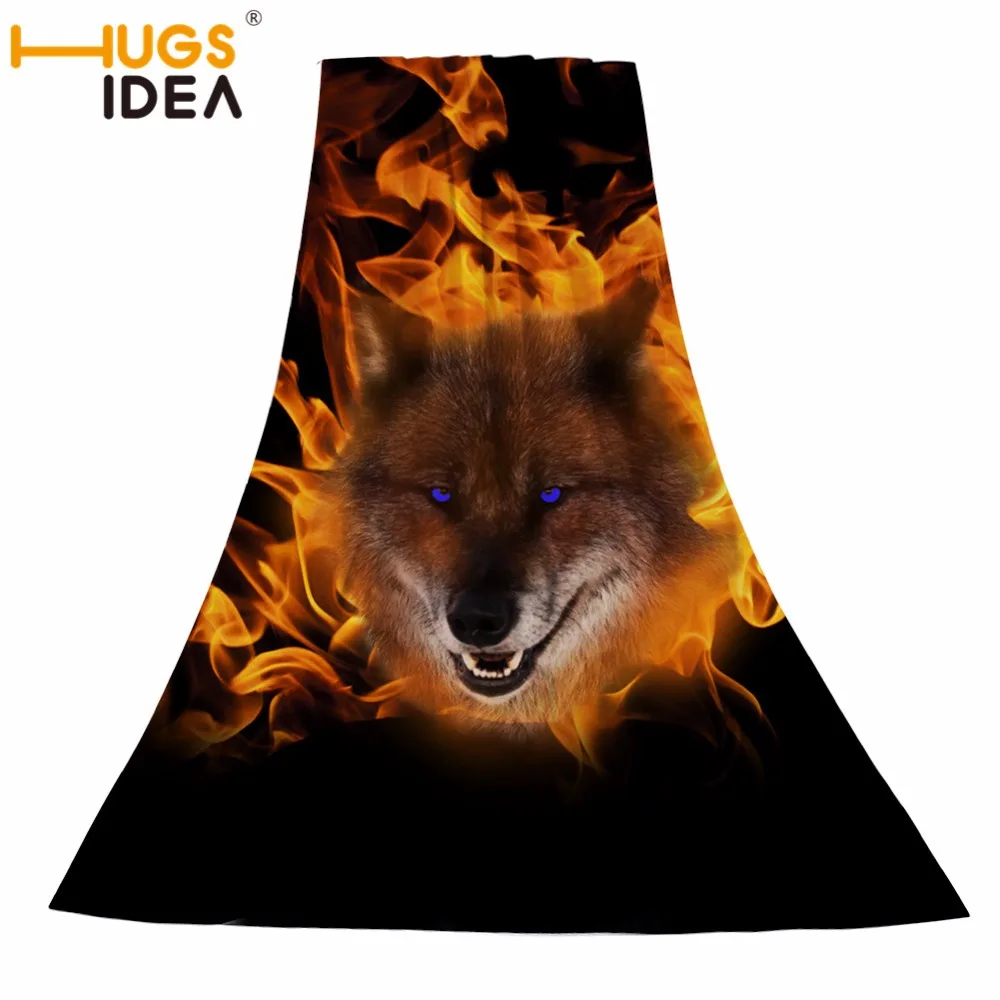 Хлопковое банное полотенце HUGSIDEA Wolf для взрослых, махровое полотенце для купания, одежда для сауны, купальные халаты, Банные юбки