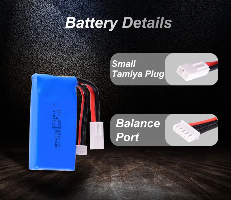 2 шт. ZOP Power 1500 мАч 7 4 В 25C 2S литий-полимерная батарея маленькая Tamiya штепсельная