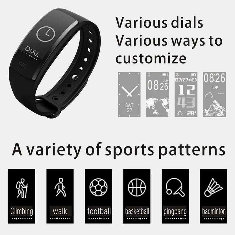 Смарт браслет с Bluetooth спортивный трекером различными циферблатами