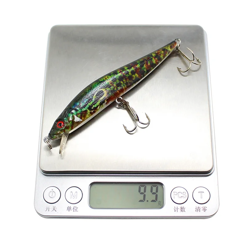 Yuewins 10 5 см г Minnow 3D глаза Джеркбейт Пластик искусственная жесткая приманка 6 # крюк