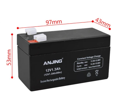 12V 1.3AH Батарея 12V1. 3AH для резервного копирования Мощность светодиодный аварийный светильник детский игрушечный автомобиль зарядное устройство для свинцово-кислотных осциллятора Замена бесплатное техническое обслуживание