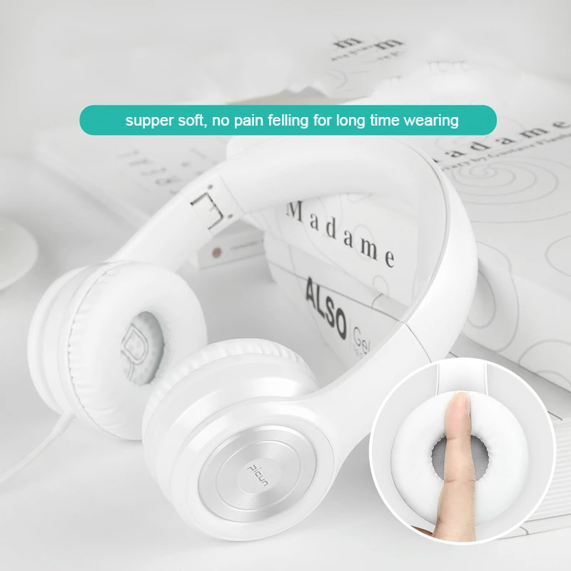 Active Noise Cancelling Headphones 3.5mm Headset Foldable Design Stereo Heavy Bass Effect for Smart Phones Computer Games | Электроника