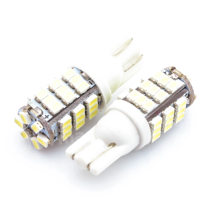 10x автомобиля светодиодный супер яркий T10 W5W 42 SMD 1206 3020 Включите сторона номерной
