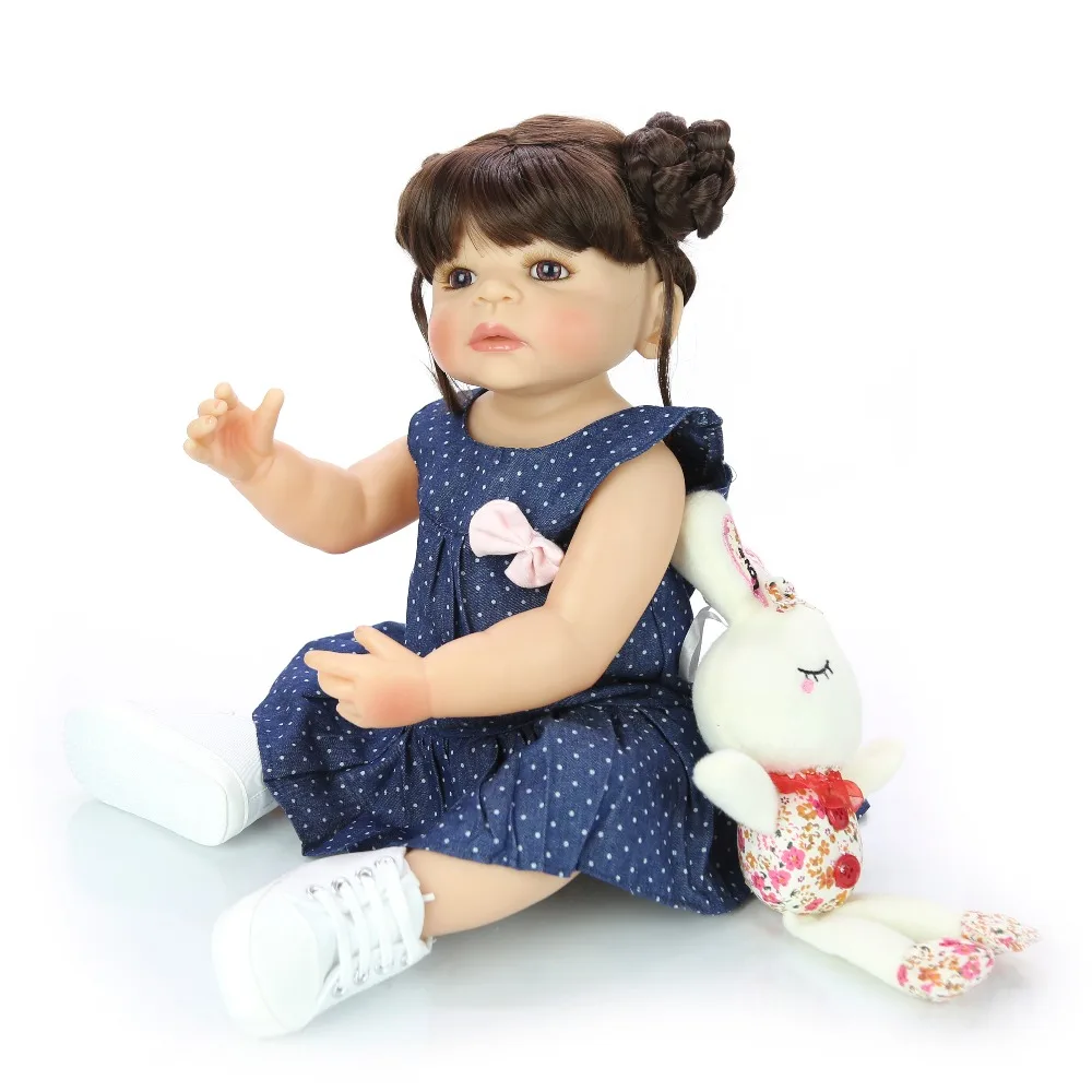 Новинка, 55 см, силиконовый корпус, Reborn Girl, Реалистичная кукла, сделай сам, волосы для новорожденных, принцесса, игрушки для малышей, Bonecas, водонепроницаемый подарок на день рождения