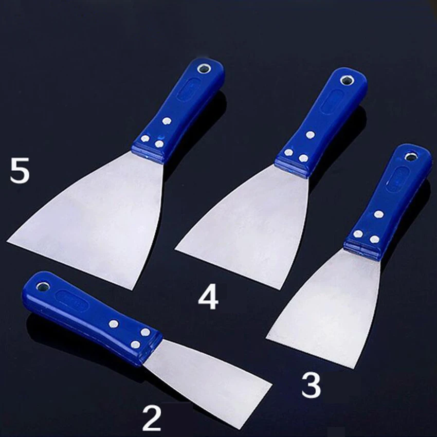 

2/3/5 inch Putty Knife 1pcs Scraper Blade Scraper Shovel stainless Steel Plastic Handle Wall Plastering Knife Hand Tool