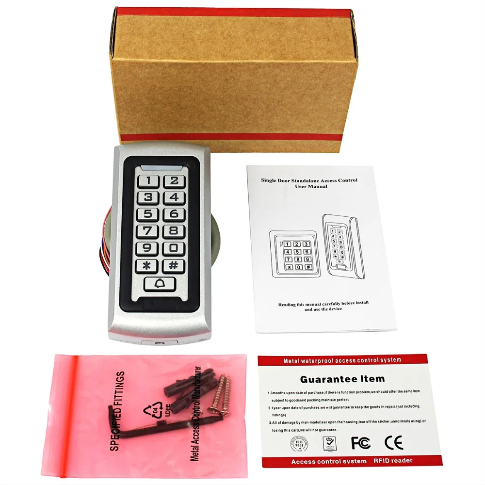 Keypad RFID Access Control System Proximity Card Standalone 2000 Users Door + 10pcs Cards F1212 | Безопасность и защита