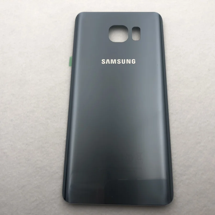 Note5 задняя батарея Задняя стеклянная крышка для samsung Galaxy Note 5 N920 N920F N9200 N920FD чехол для батареи клейкая наклейка - Цвет: Серебристый