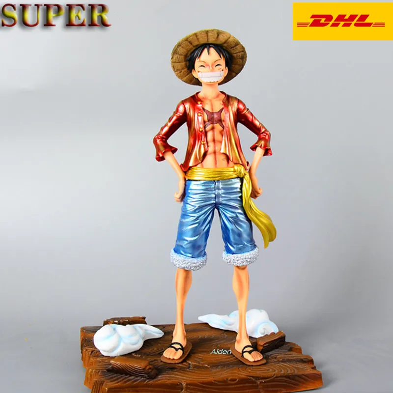 Соломенная статуя Luffy 12 дюймов пиратского бюста стоя позиция Луффи