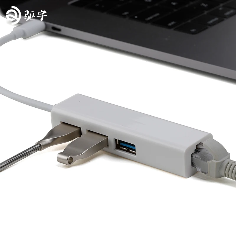 USB C Ethernet адаптер концентратор 3 порта конвертер Тип 0 к RJ45 1000 Мбит/с для Macbook/Windows |