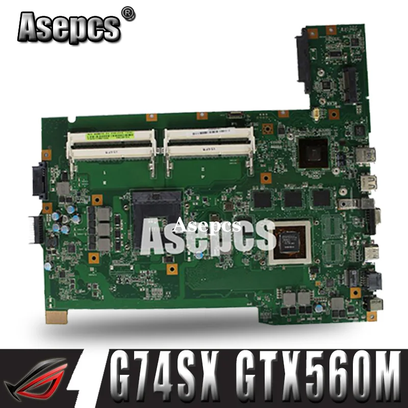 Asepcs G74SX материнская плата для ноутбука ASUS G74SX G74S G74 тестовая оригинальная материнская плата 2D GTX560M-V3G видеокарта