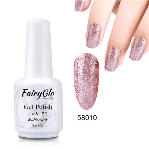 FairyGlo 15 мл Bling Platinum лак для ногтей тиснение краски Лак для ногтей Vernis a Ongle Nagellak эмаль счастливый лак Гибридный лак - Цвет: 58010