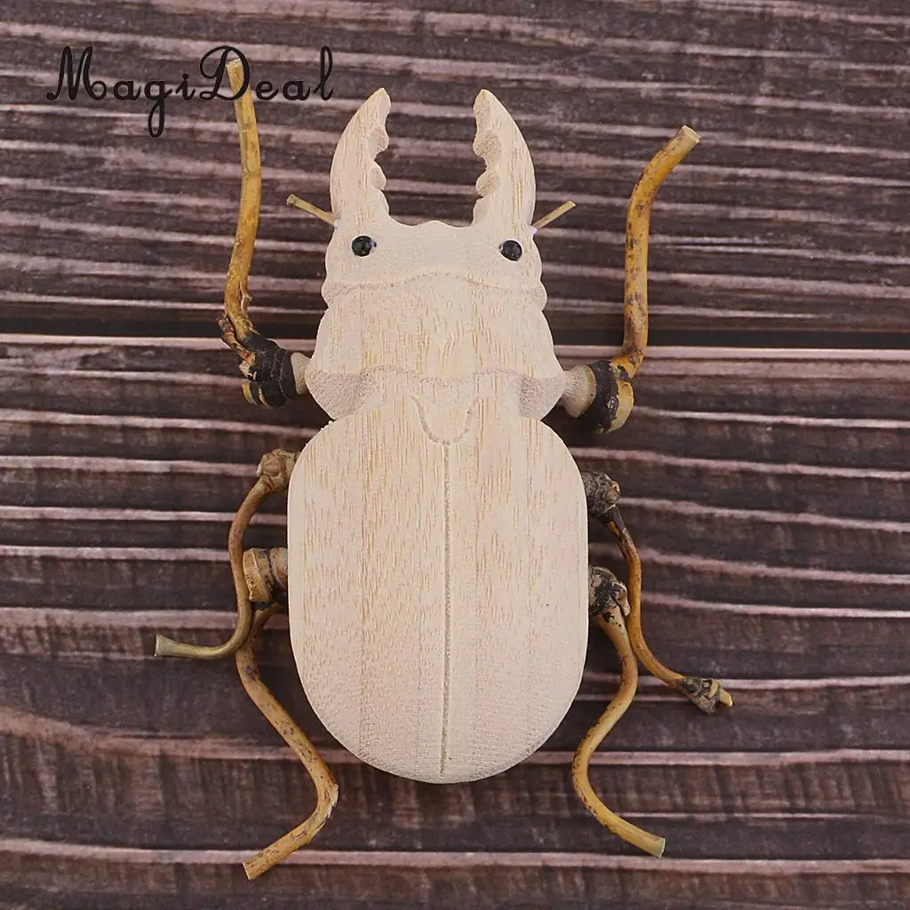 1 Piece Wooden Educational Toys Wood and Bamboo Bugs Shape Prank Toy | Дом и сад