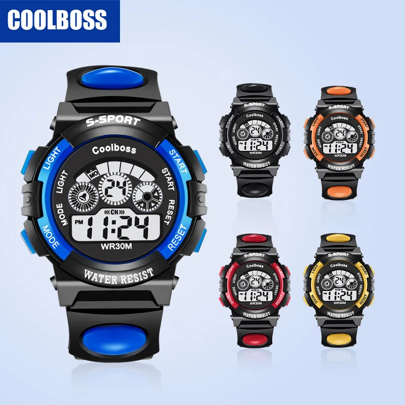 

2021 New Digital Children Watches Kids Watches Handsome Boys Sports Watch Student Multifunctional Waterproof Wristwatches