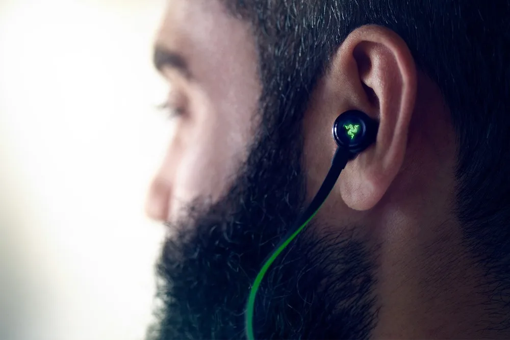 Оригинальная Беспроводная bluetooth-гарнитура razer Hammerhead с встроенным дистанционным микрофоном для устройств iOS, телефонов, ПК, игр и музыки