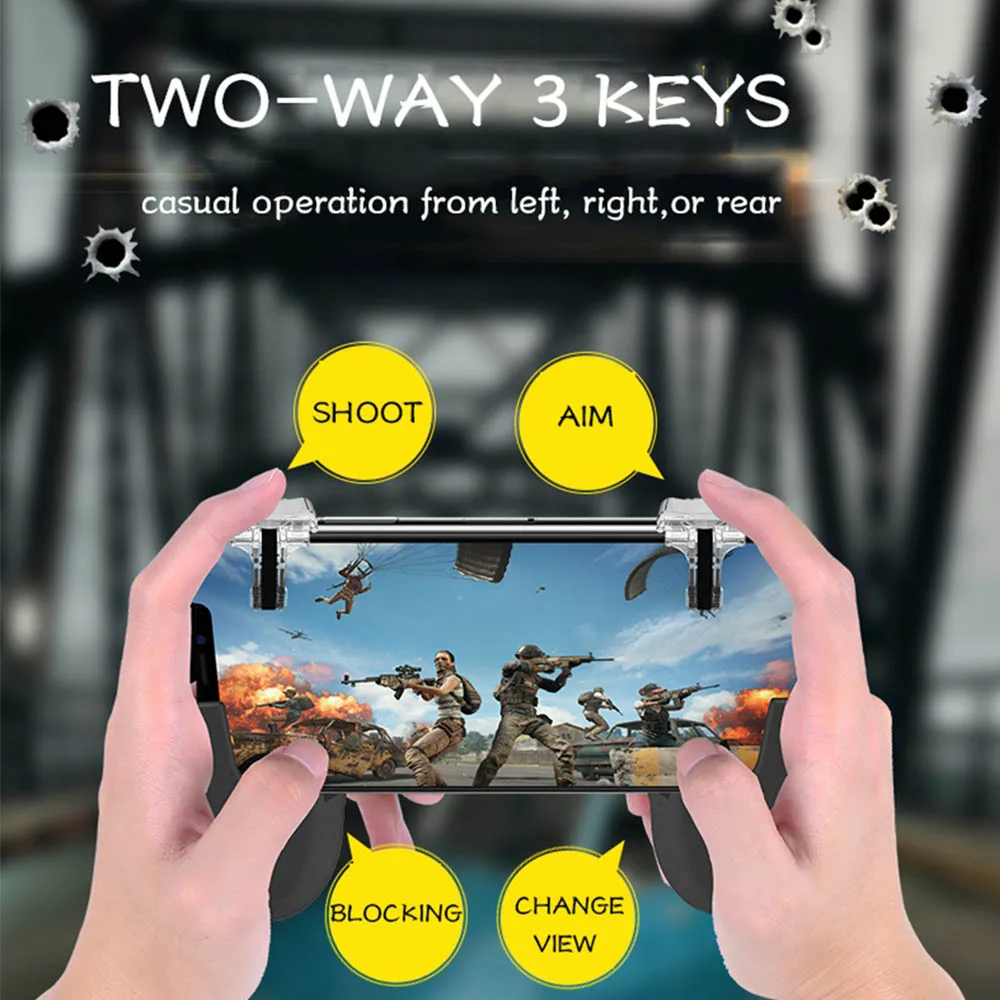 Мобильный игровой джойстик контроллер pubg мобильный ручка триггеры кнопки огня с