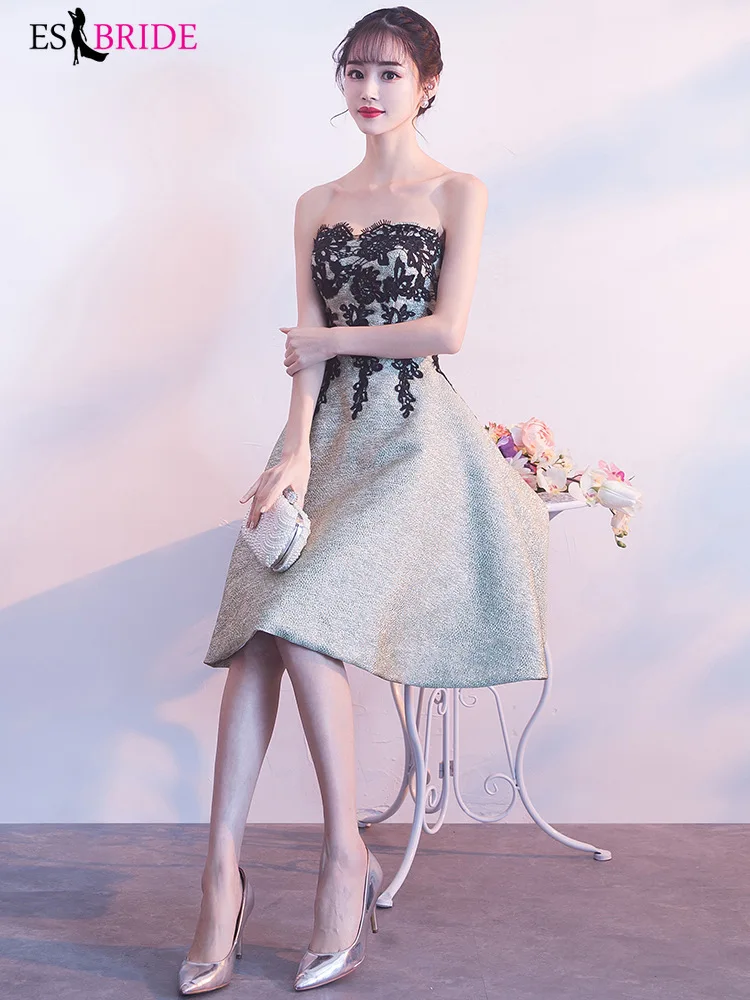 Vestido De Noche Con Cristal Черное вечернее платье с кружевной аппликацией платья для женщин арабское вечернее платье элегантные вечерние платья ES2551