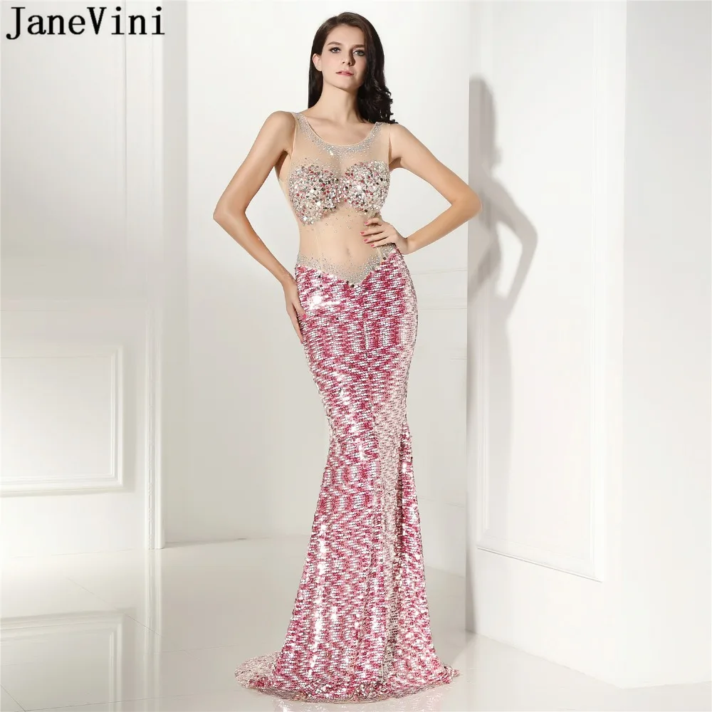 Соблазнительные Длинные вечерние платья с блестками jaevini платье глубоким