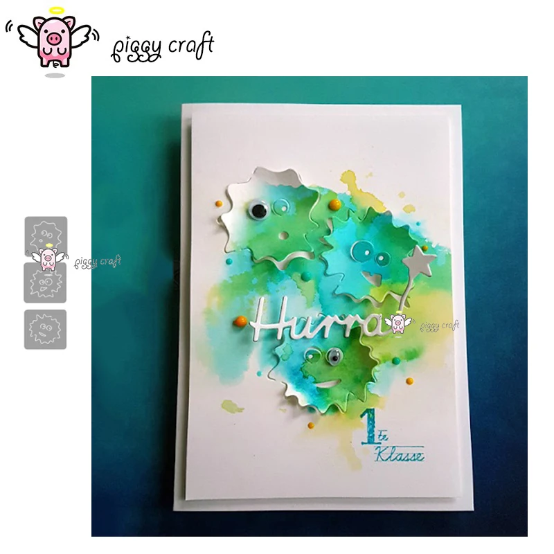 Форма для вырезания металлической свиньи 3 шт. забавное украшение лица нож