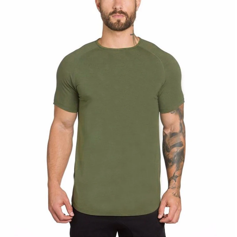 Oversized men's custom uniform company team T-shirt photo logo text printing fitness long breathable Slim summer | Мужская одежда