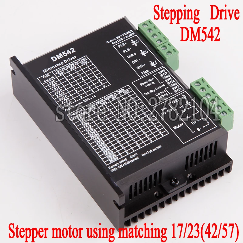 

DM542 Stepper Motor Controller Leadshine 2-phase Digital Stepper Motor Driver 18-48 VDC Max. 4.1A for 57 86 Series Motor