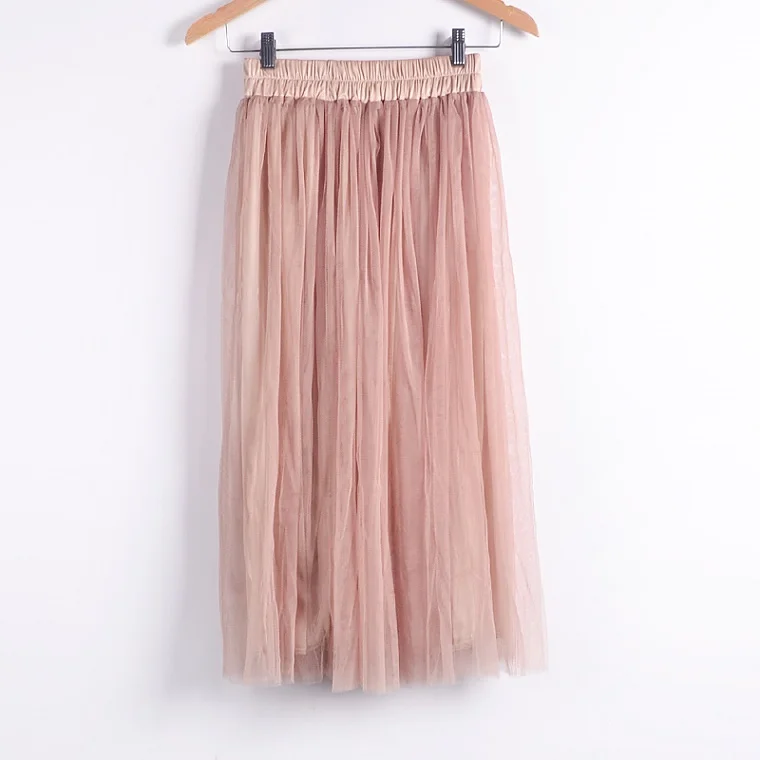 Maiako Для женщин Skirt2019 летнее модное соблазнительное двойной сетки Длинные