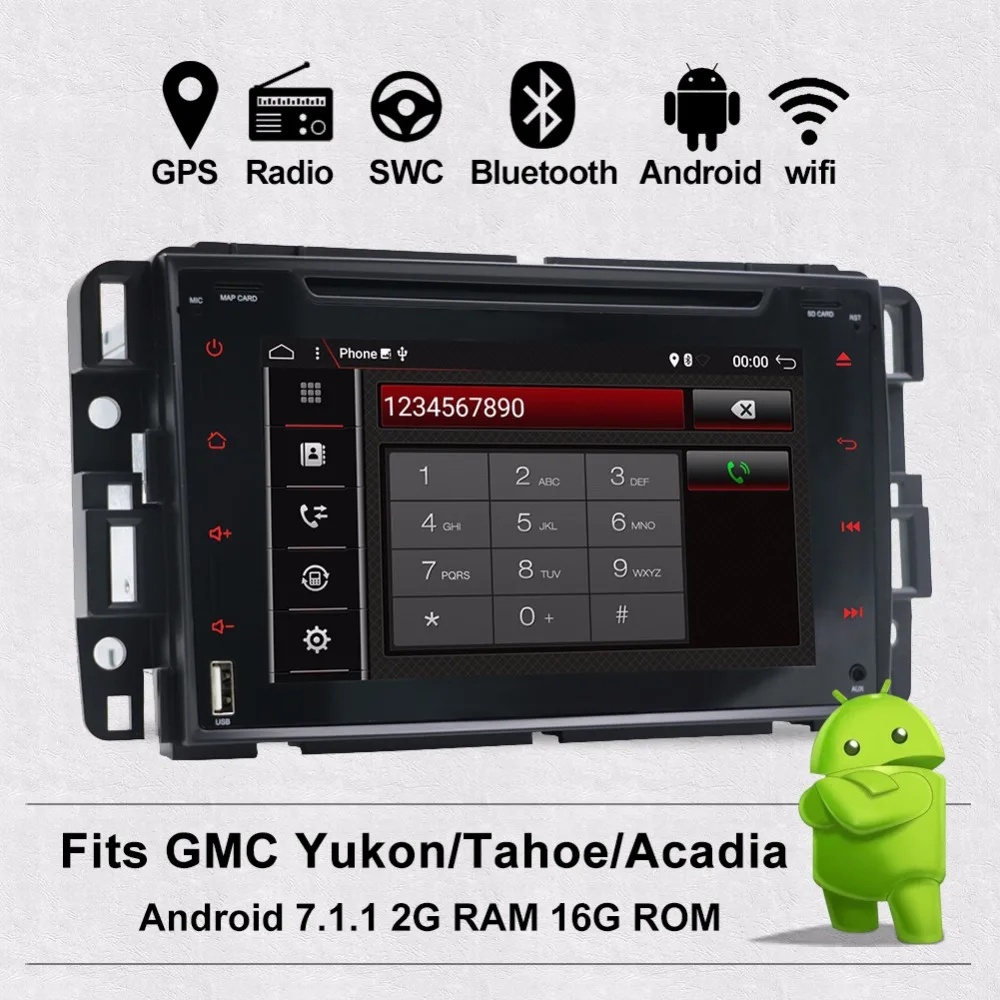 Bosion 2G RAM автомобильный Радио dvd плеер навигация gps Wifi 4G Bluetooth подходит GMC Yukon Tahoe Acadia