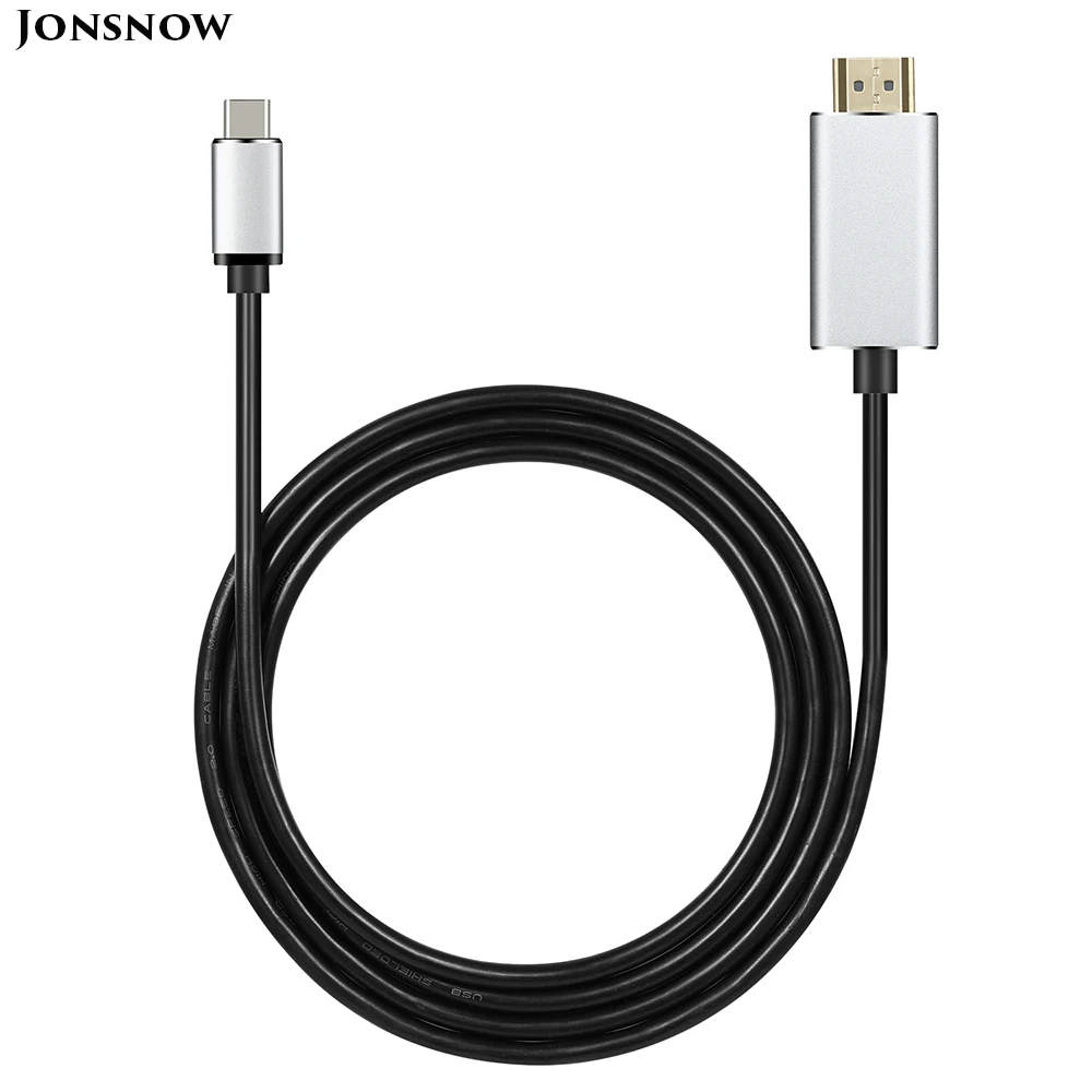 JONSNOW 4 К USB C Тип в HDMI 3 1 Thunderbolt кабель для MacBook Pro samsung S8 S9 8 м конвертер мужской
