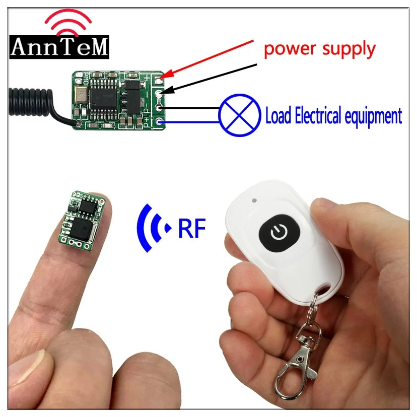 Беспроводной пульт дистанционного управления Anntem RF Mini 433 МГц переключатель