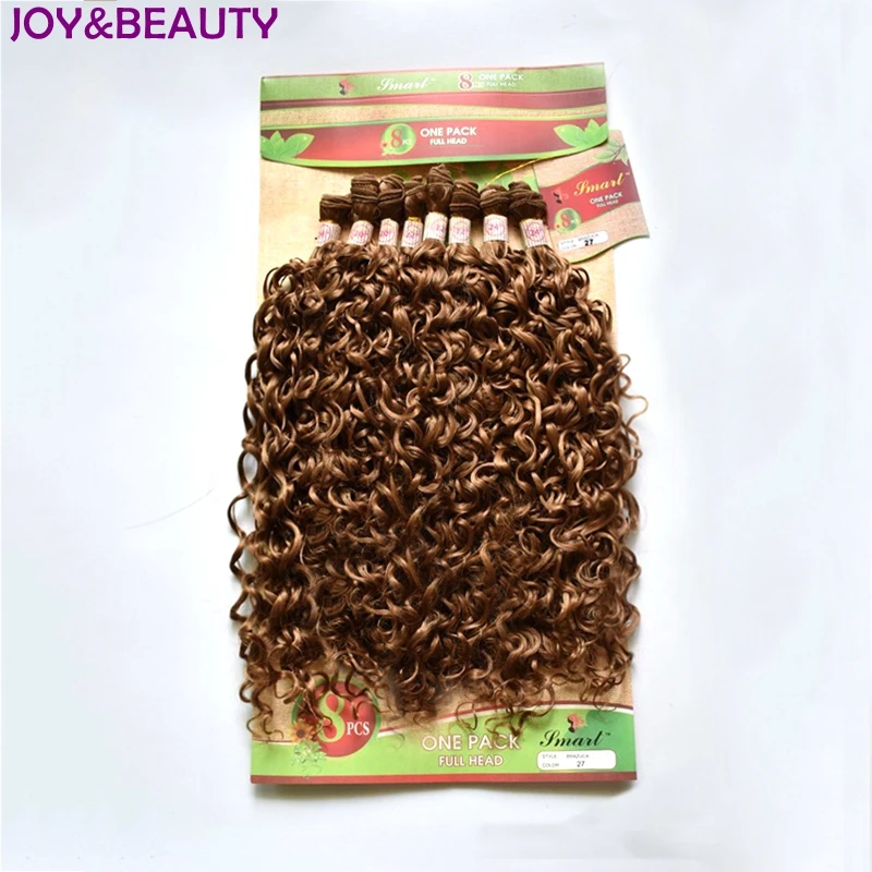 Накладные монгольские кудрявые синтетические волосы JOY & BEAUTY 8 шт. 20 24 дюйма 4