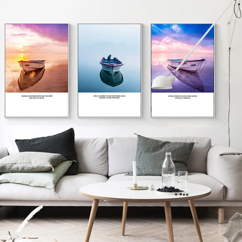 Печать на холсте Nordic плакат Wall Art картинки для гостиной Детская комната пейзаж