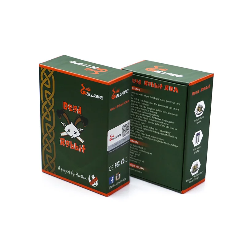 Оригинальный Hellvape мертвый кролик BF RDA танк поддерживает один/двойной катушки Vape