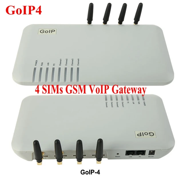 Шлюзы GOIP / GSM VOIP SIP 4 канала поддержка vpn и IMEI обмена SMS чипы DBL GOIP4|chip vag|chip netbookschip xerox |