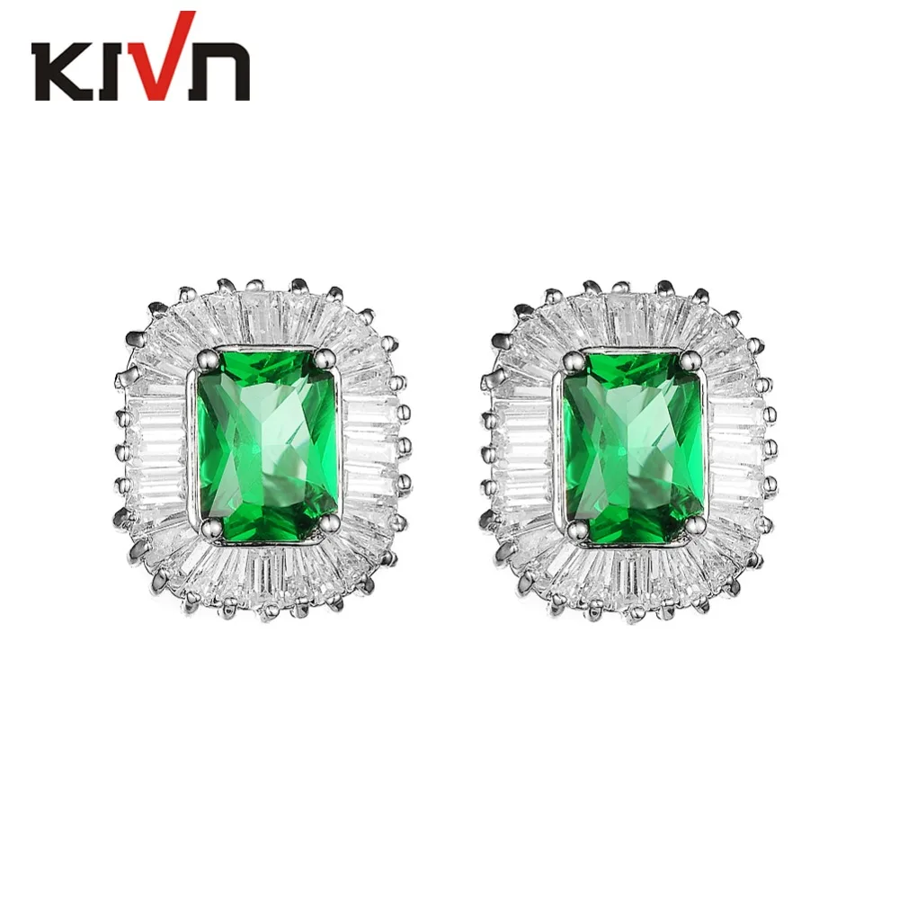 KIVN модные ювелирные изделия Синий CZ кубический цирконий женские свадебные