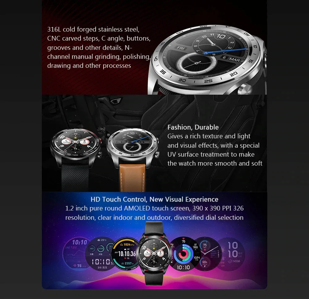 [] huawei Honor Magic Multi Sports NFC gps умные часы 5ATM фитнес-трекер для измерения сердечного ритма умные часы для Android iOS