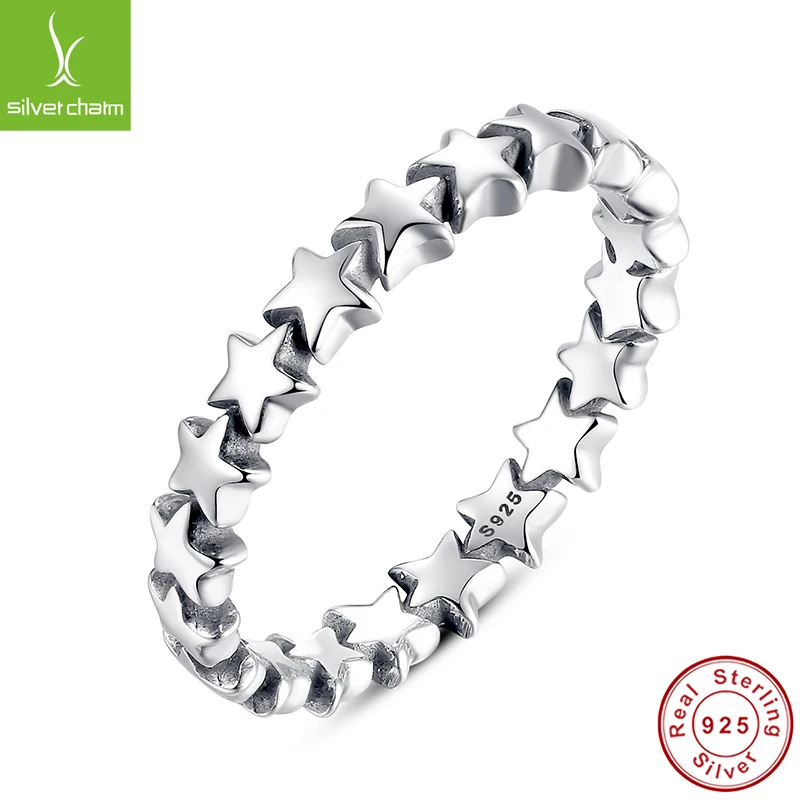 100% Authentic 925 Sterling Silver 6 Style Stackable Party Rings For Women Compatible with Original WOS Jewelry Fine Gift