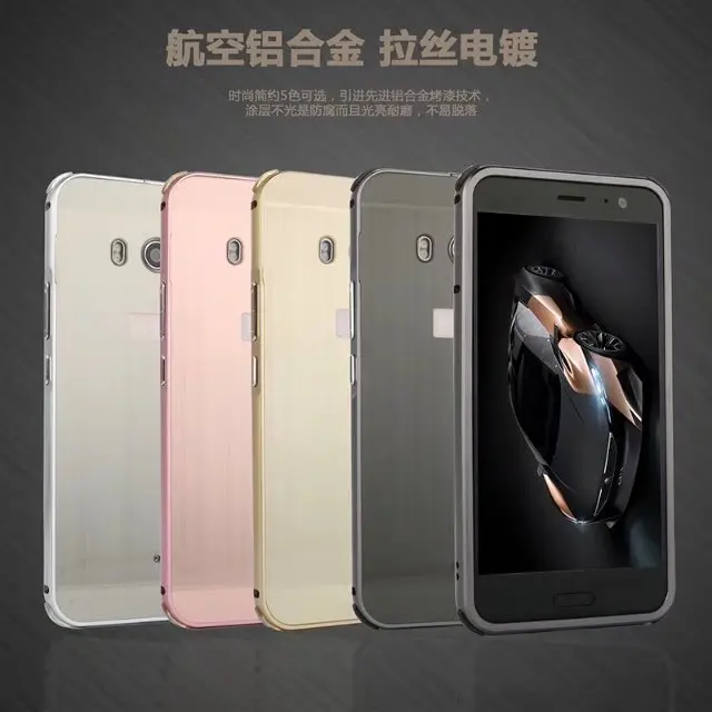 Luxury Aluminum Metal case For HTC U11 Hard Mirror Coque Hybrid Protective back cover for htc u11 u 11 full phone shell |