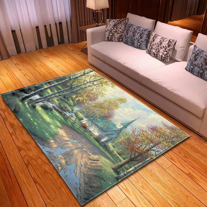 

3D Dream peacock pattern Carpet Living Room Rug Child Room Decoration Soft Carpets Baby Crawling Anti-slip Mat Bedroom Area Rugs