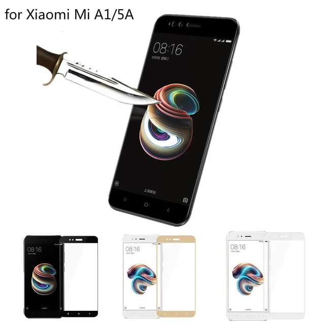 3D полное покрытие закаленное стекло для Xiaomi Mi A1 и 5X Защита экрана