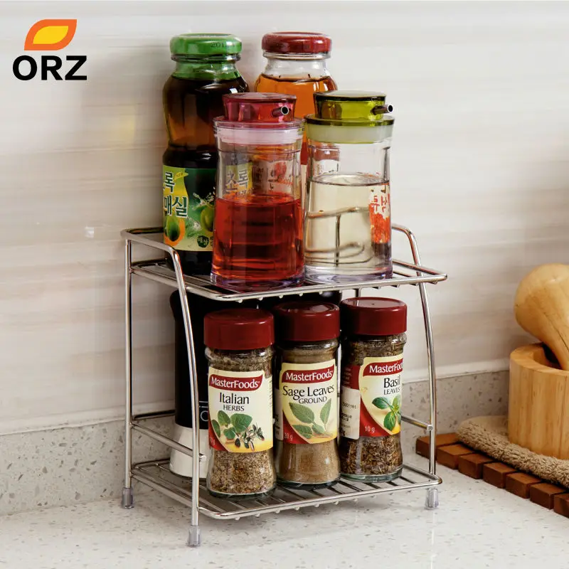 ORZ двухслойная стойка для хранения из нержавеющей стали корзинка приправ