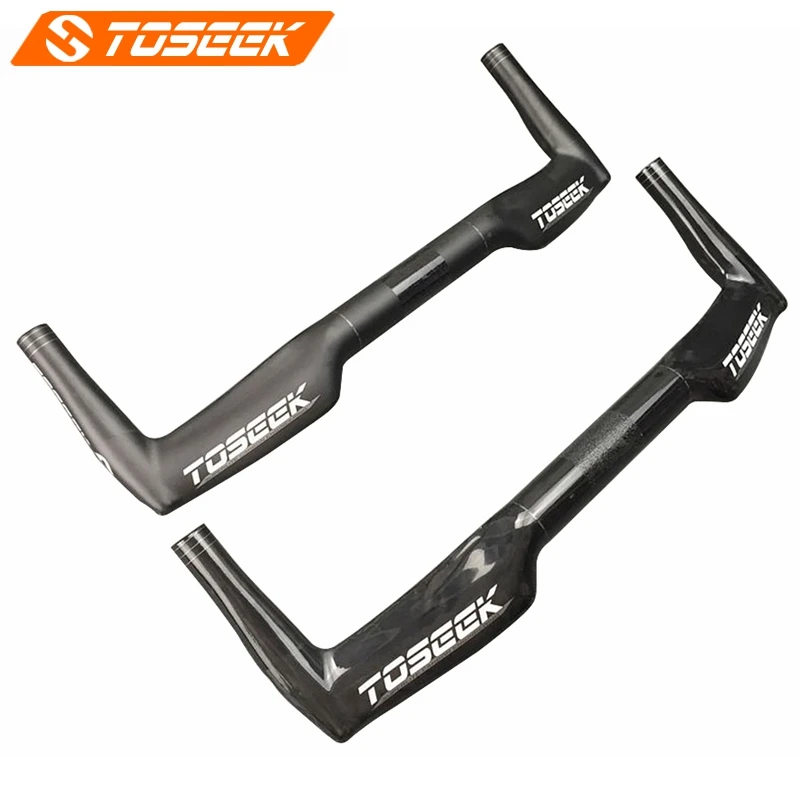 Черный велосипедный руль TOSEEK для триатлона матовый/глянцевый
