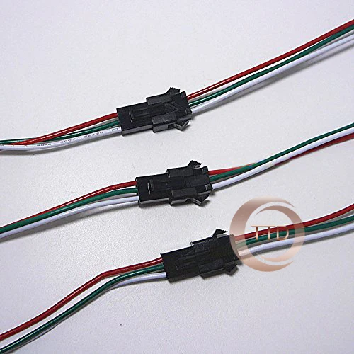10 пар 3 Pin JST SM Разъемы для WS2812B WS2811 WS2812 светодиодные ленты Женский Мужской 15 см|3 pin