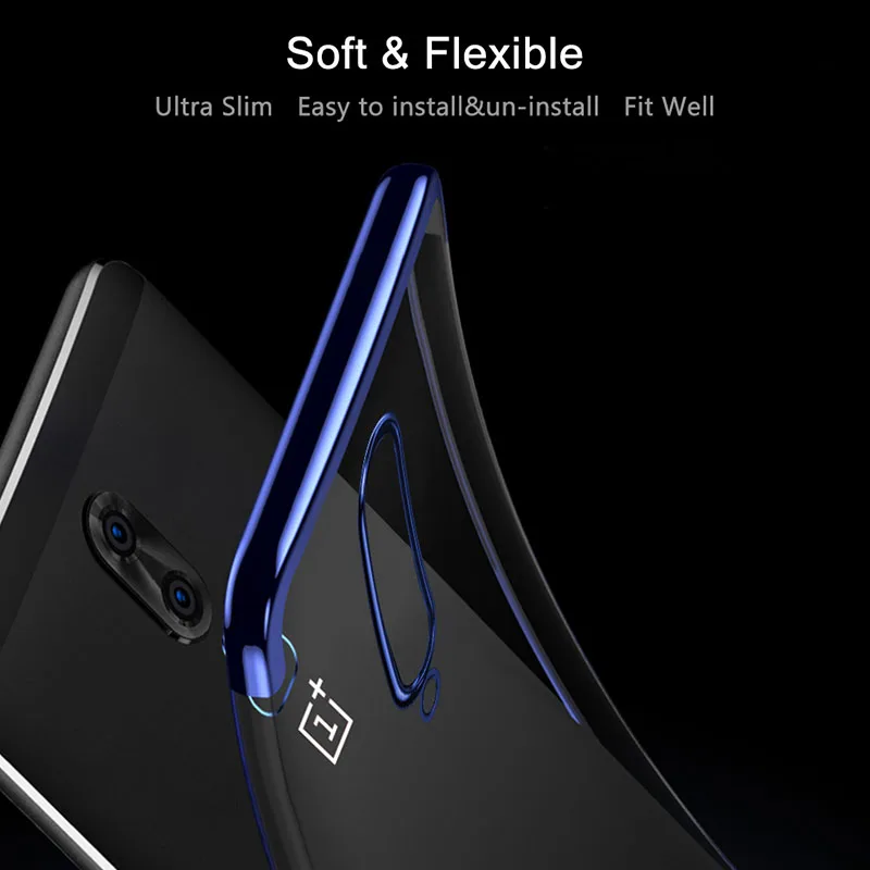 Чехол KEYSION для Oneplus 7 Pro роскошный Прозрачный бампер ТПУ силиконовый
