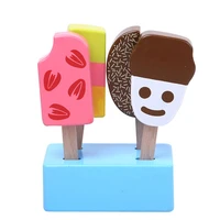 1pc wooden ice cream icecream food toys children toys play house gift toys for preschool girl boy kids kitchen toys hot sale