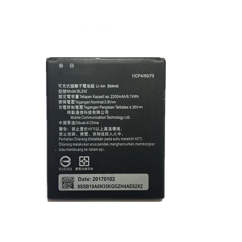 Аккумулятор BL242 для телефона Lenovo Lemeng K3 A3580 A3860 A3900 A3690 K30 T/W 2300 мАч запасные батареи AAA