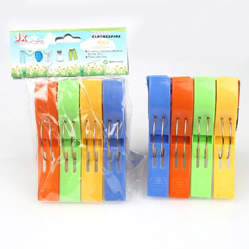 4 шт./компл. мощные зажимы для белья большой ветрозащитный зажим хлопковое