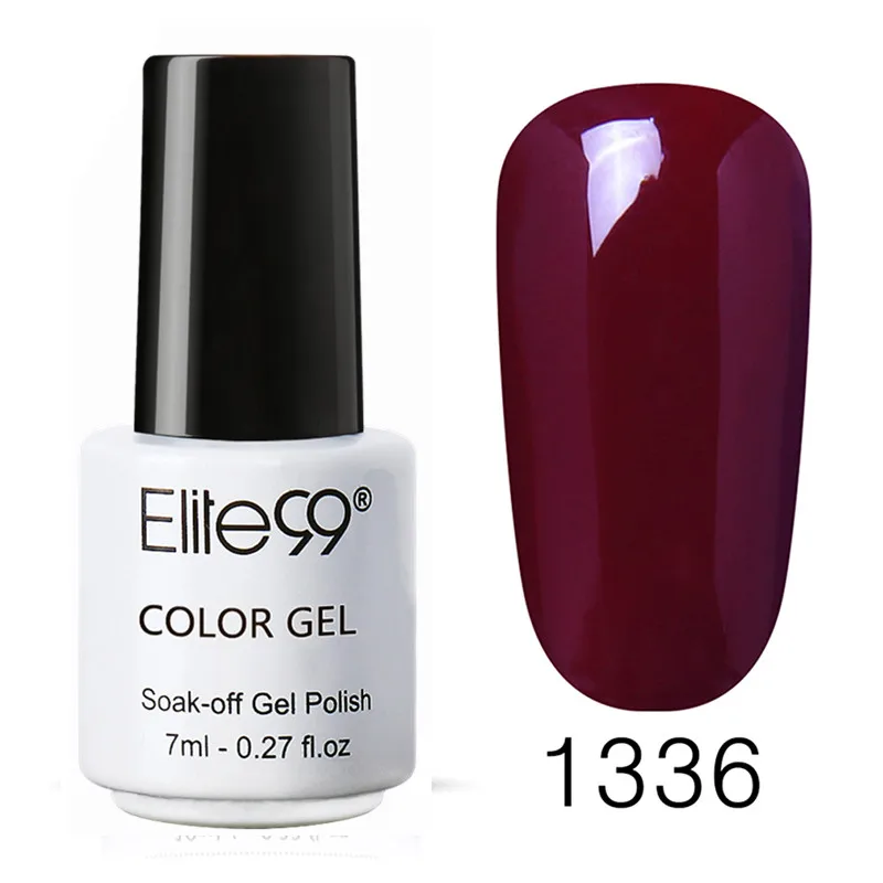 1336 Elite99 Гель-лак для ногтей 7 мл Лак для ногтей гель UV Vernis Цвет Гель-лак для ногтей лак для верхнего и базового покрытия гель грунтовка Лаки UV лака, светодиодный светильник для маникюра, покрытие для ногтей, полустойкое к - Цвет: 1336