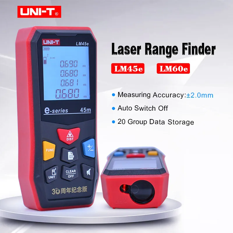 Лазерный дальномер UNI-T LM45e LM60e цифровой лазерный 45 м/60 м с добавлением/вычитанием